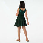 Women's Deep Green Skater Dress (No.10)