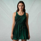 Women's Deep Green Skater Dress
