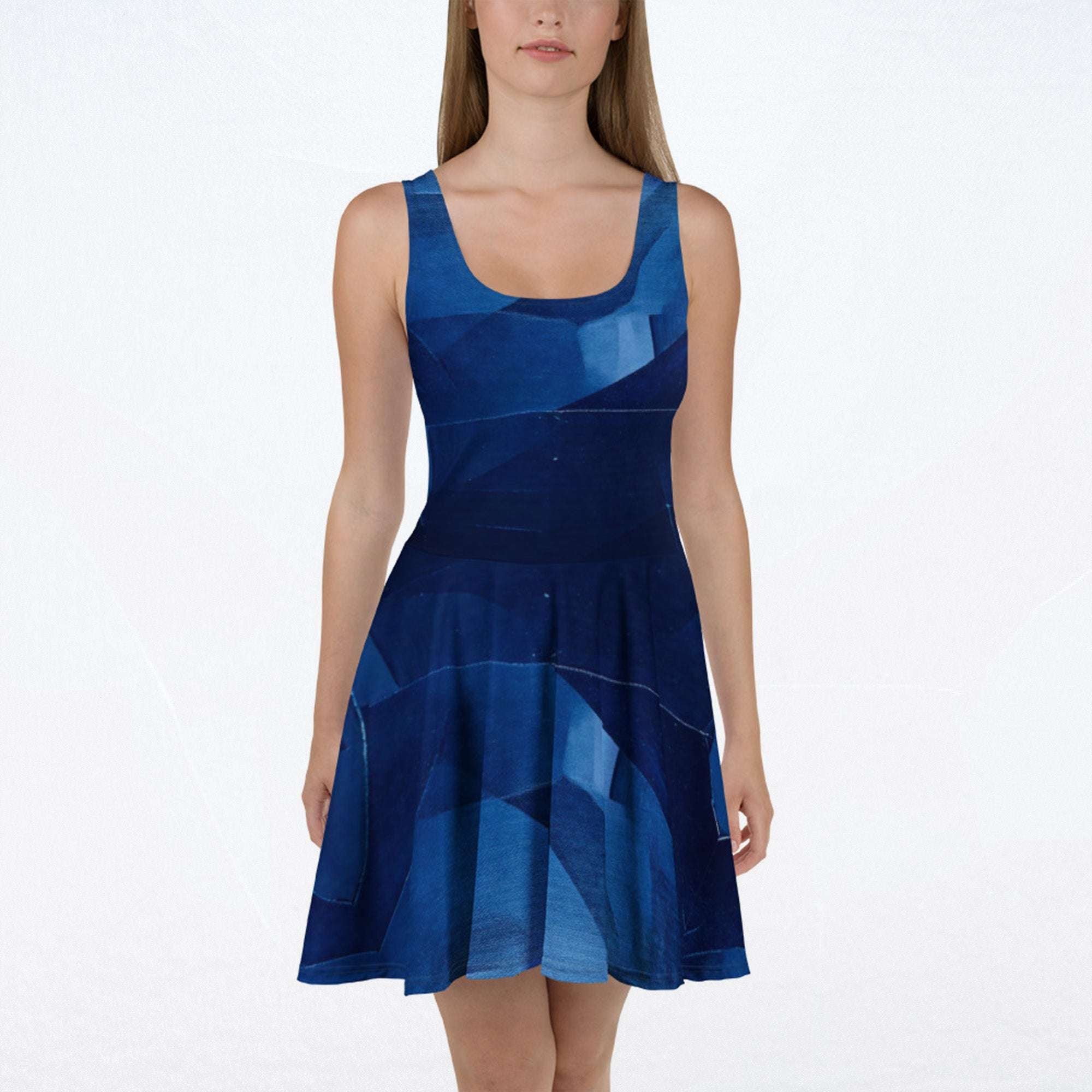 Women's Deep Indigo Skater Dress (No.07)