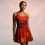 Women's Deep Orange Skater Dress (No.02)