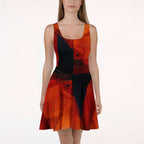 Women's Deep Orange Skater Dress (No.05)