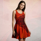 Women's Deep Orange Skater Dress (No.09)