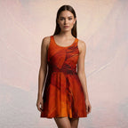 Women's Deep Orange Skater Dress