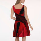 Women's Deep Red Skater Dress