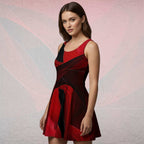 Women's Deep Red Skater Dress