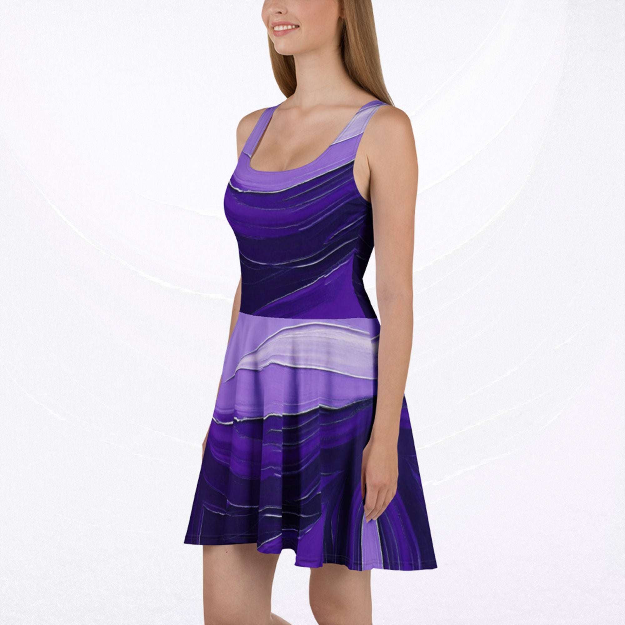 Women's Deep Violet Skater Dress (No.03)
