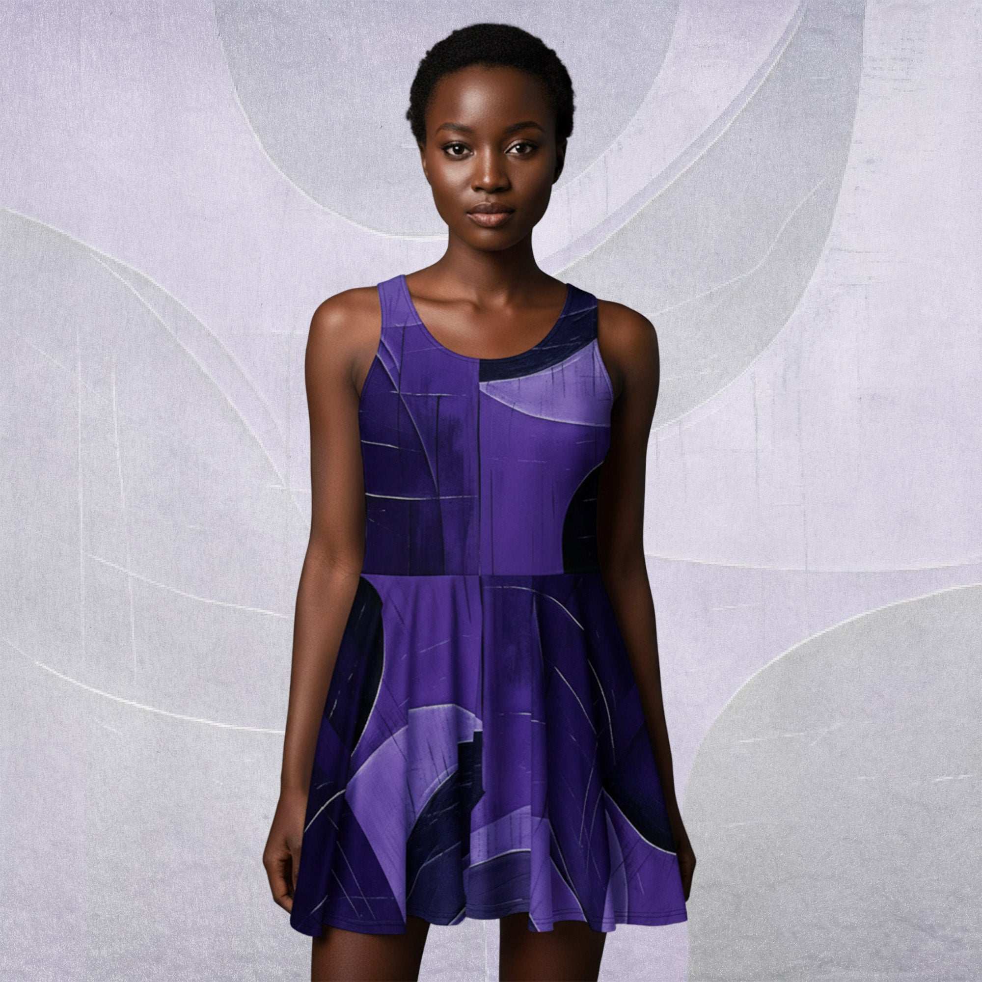 Women's Deep Violet Skater Dress (No.06)