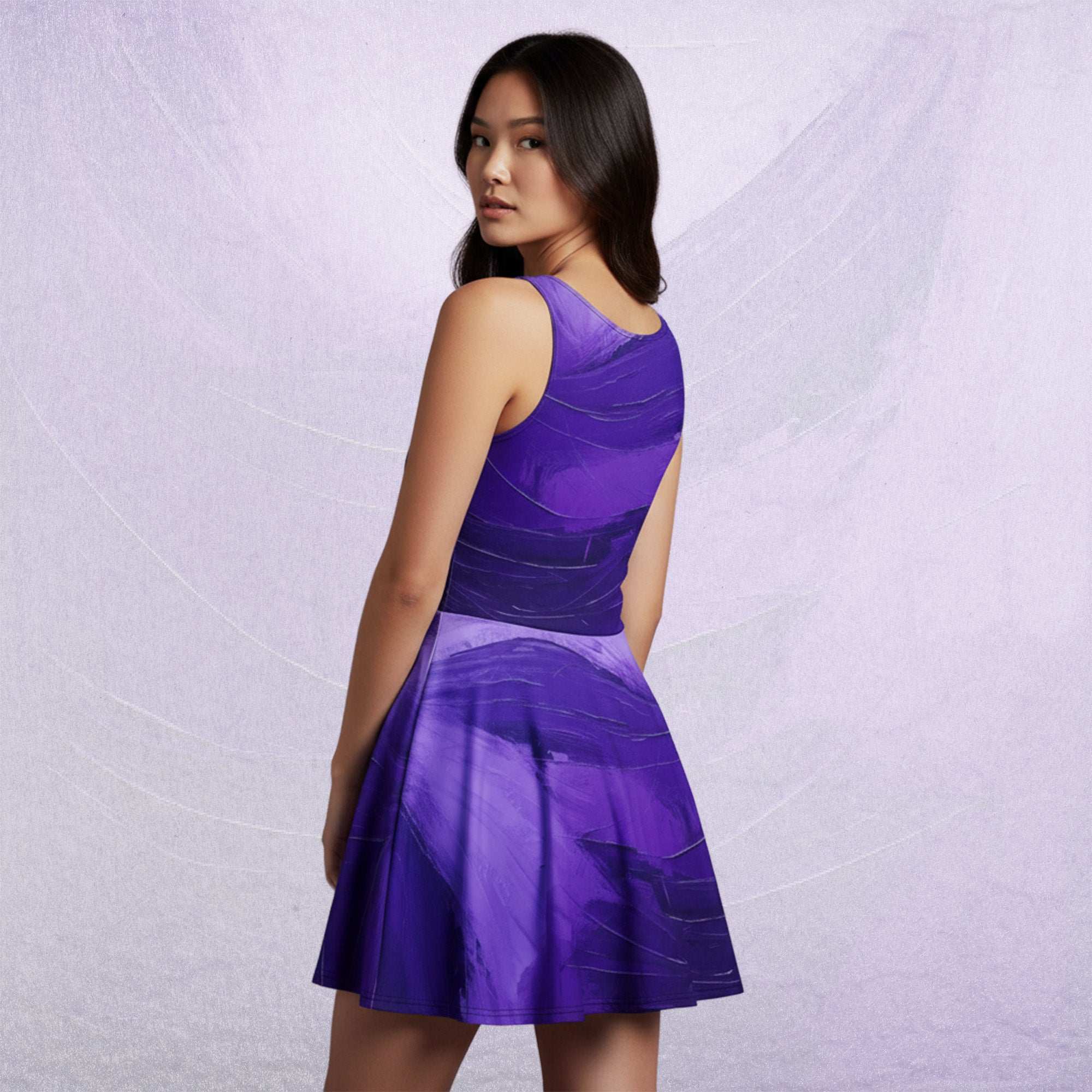Women's Deep Violet Skater Dress (No.08)