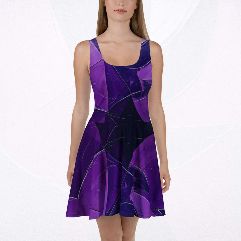 Women's Deep Violet Skater Dress (No.09)