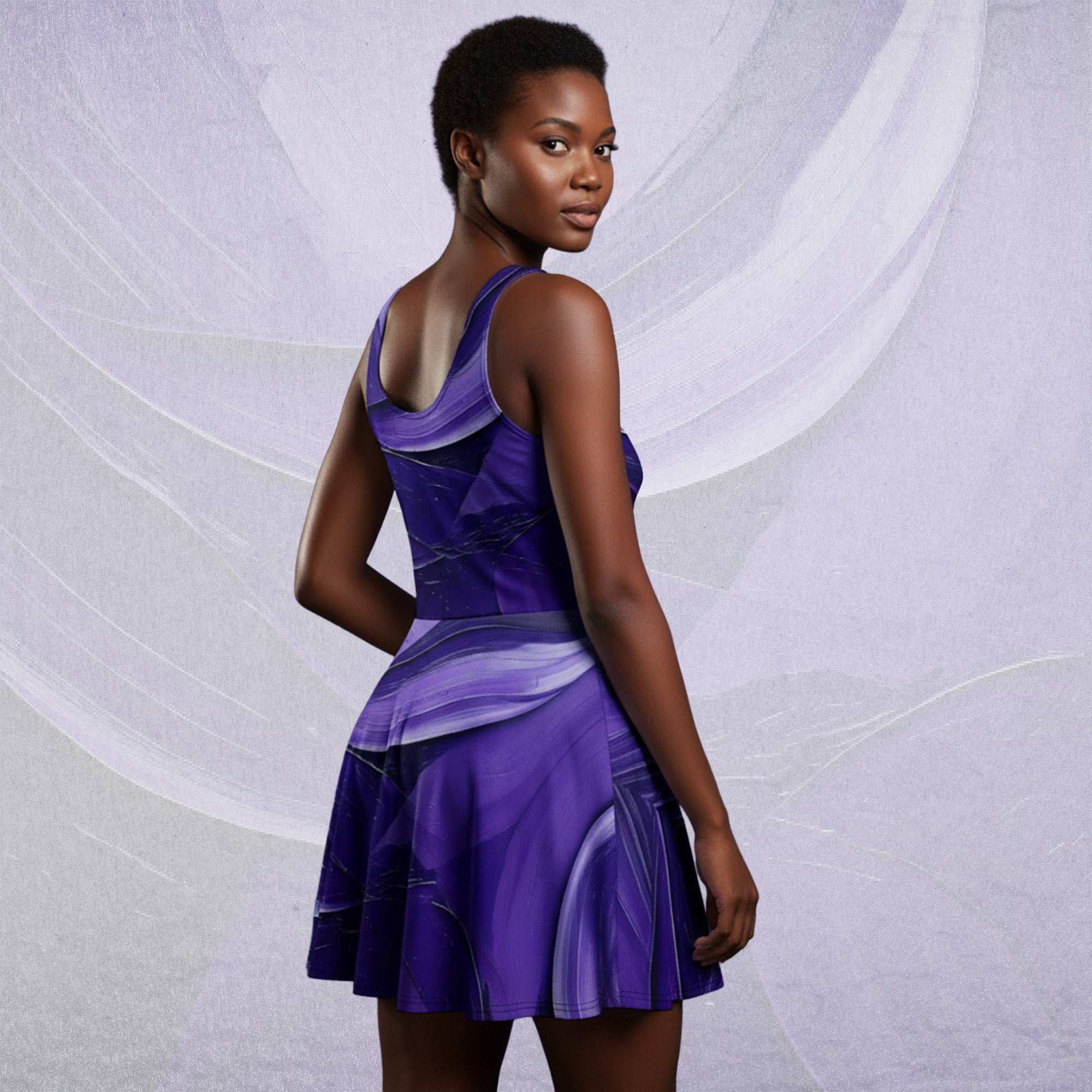 Women's Deep Violet Skater Dress (No.10)
