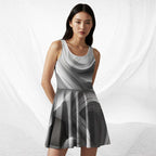 Women's Deep White Skater Dress (No.08)