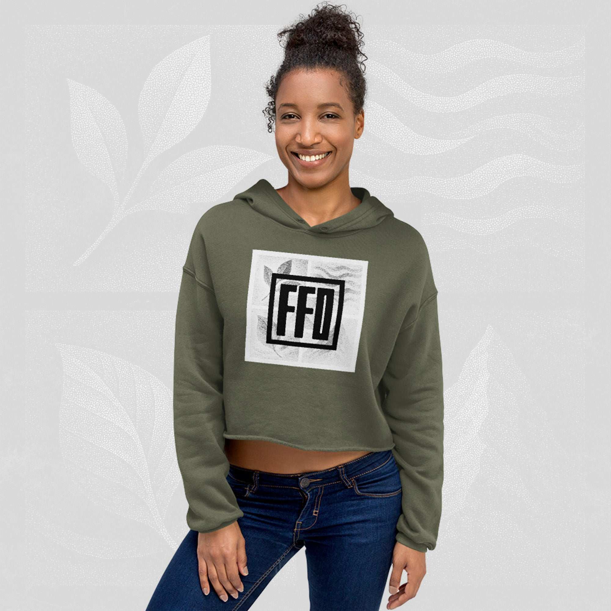 Women’s FrameEdge Crop Hoodie (No.15)