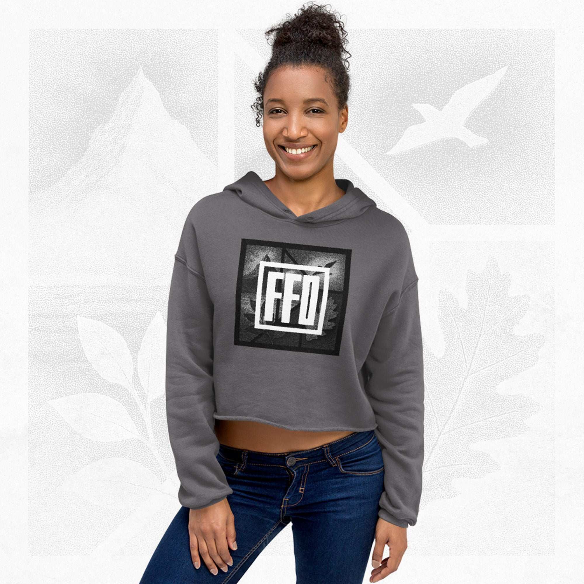 Women’s FrameEdge Crop Hoodie (No.03)