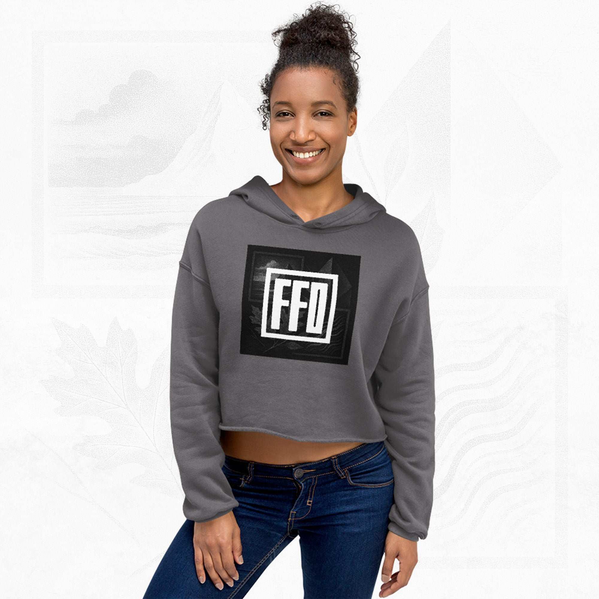 Women’s FrameEdge Crop Hoodie (No.09)