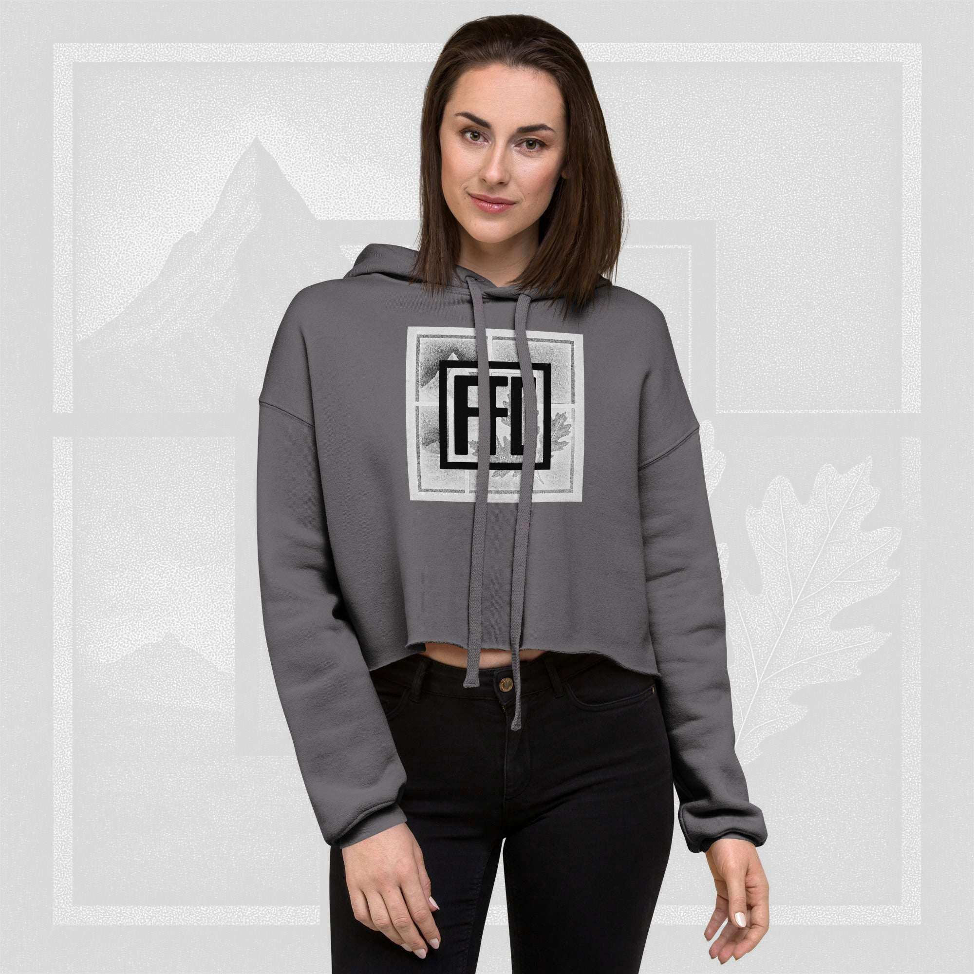 Women’s FrameEdge Crop Hoodie (No.16)