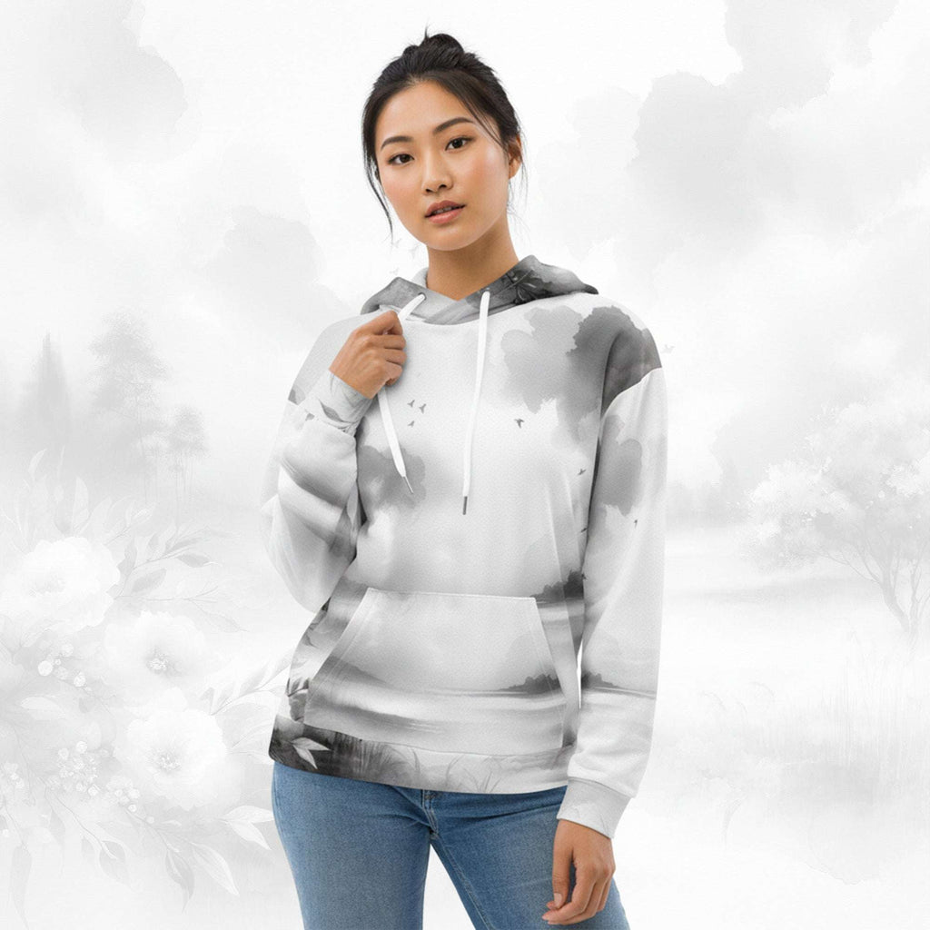 Women's Watercolour-Print Muse Hoodie (No.04)