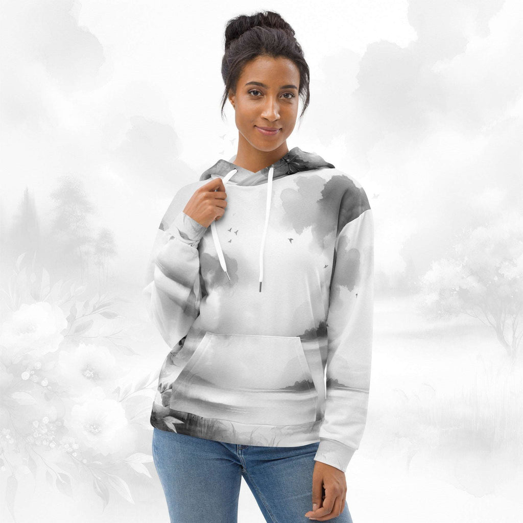 Women's Watercolour-Print Muse Hoodie (No.04)