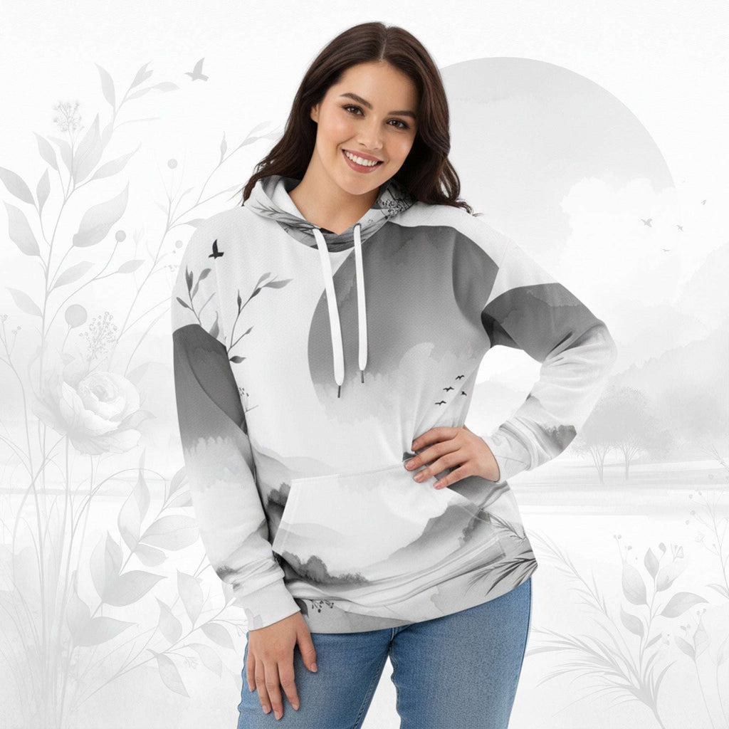 Women's Watercolour-Print Muse Hoodie (No.05)