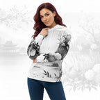 Women's Watercolour-Print Muse Hoodie (No.09)