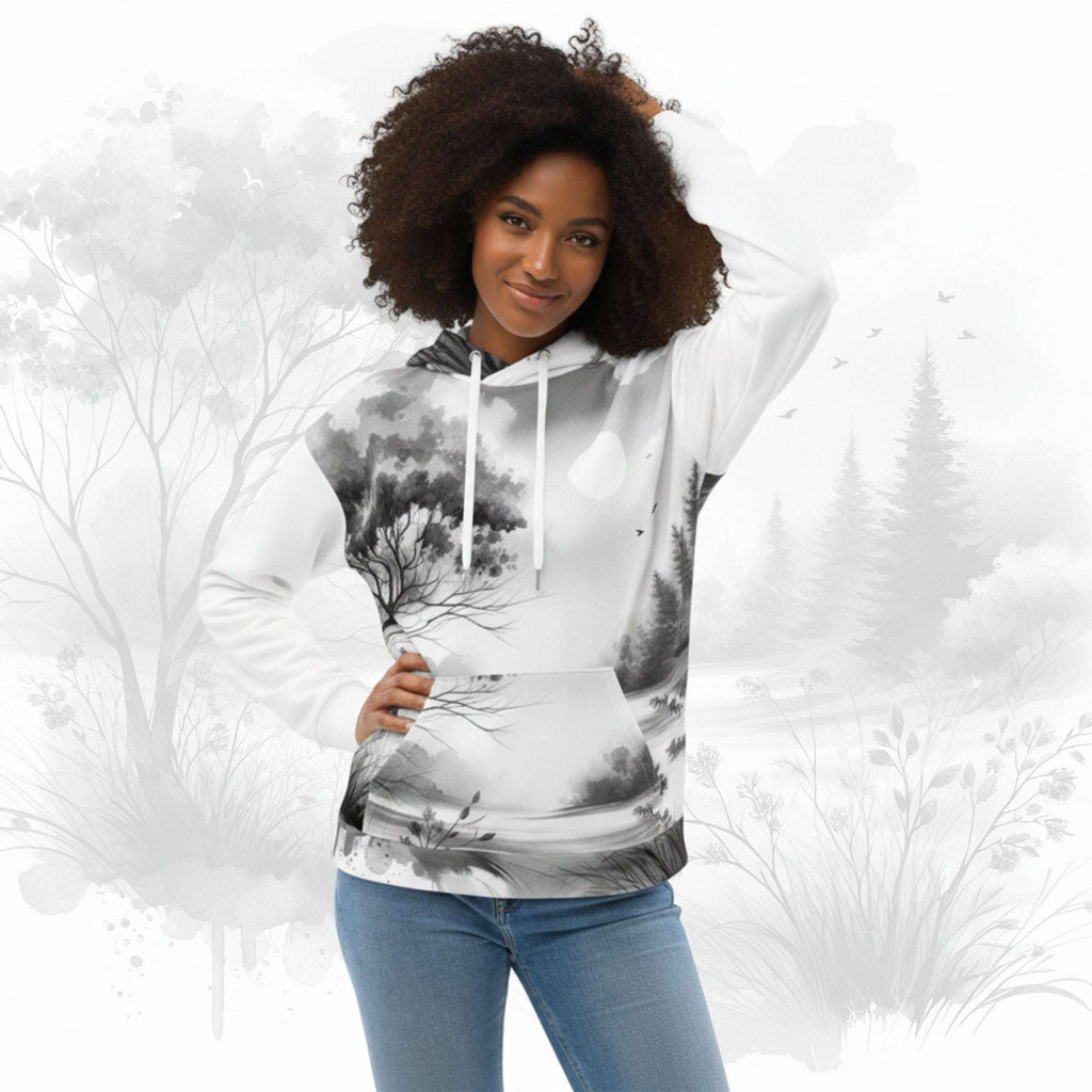 Women's Watercolour-Print Muse Hoodie (No.10)