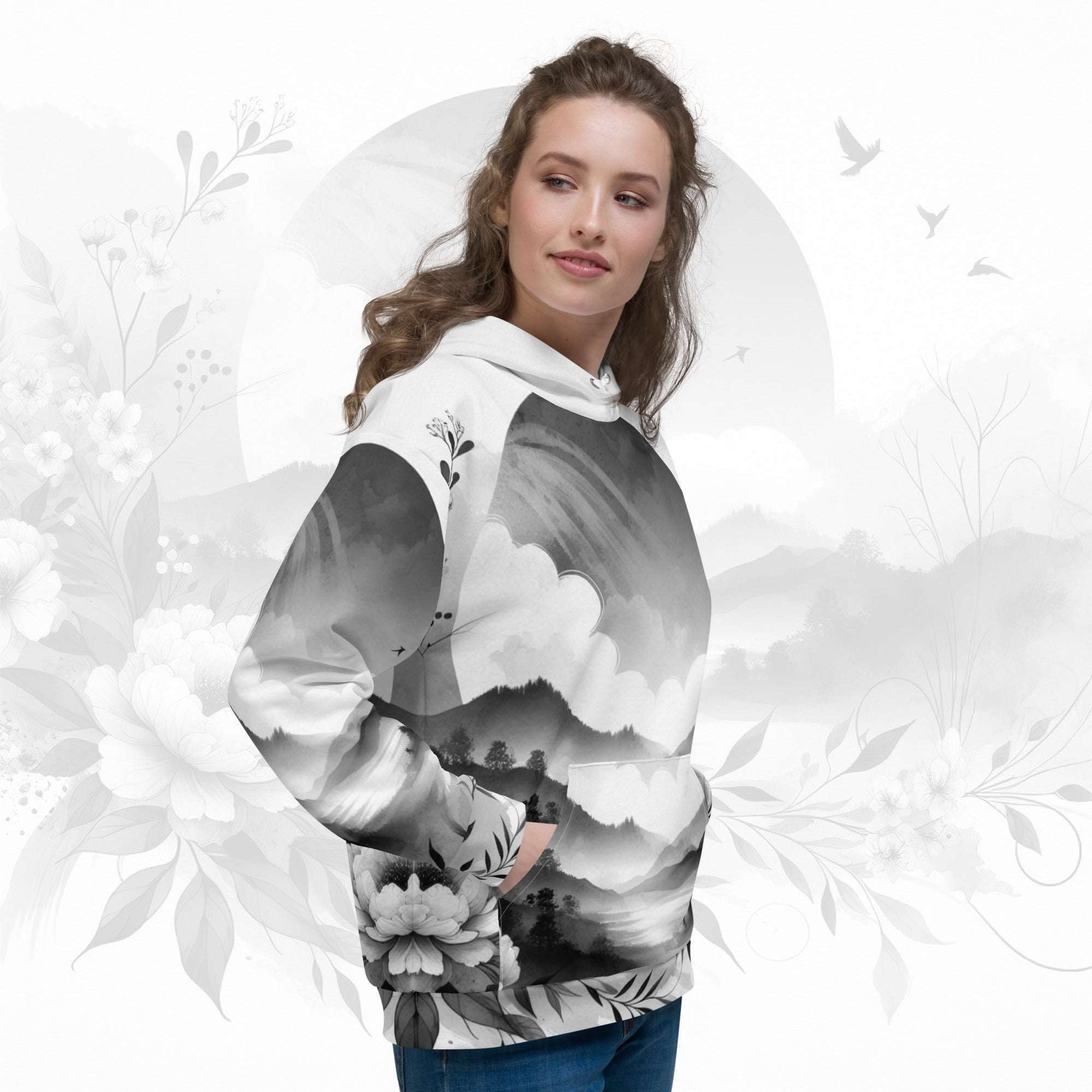 Women's Watercolour-Print Muse Hoodie