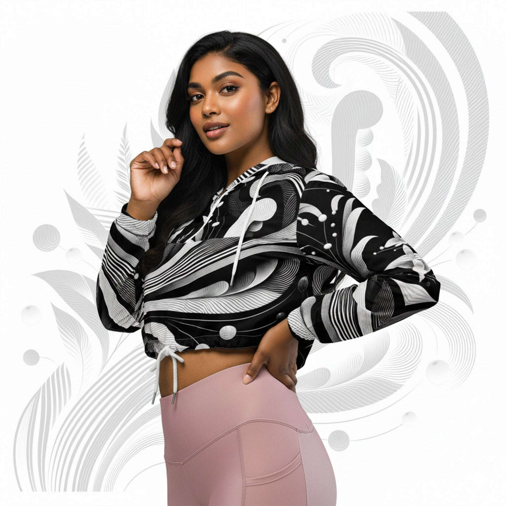 Women's ICN Cropped Windbreaker Print (No.04)