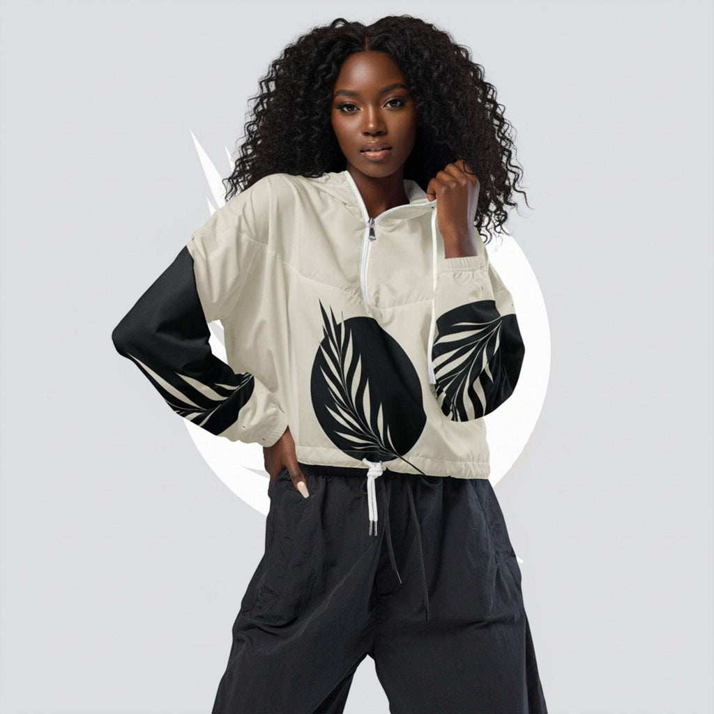Women's ICN Cropped Windbreaker Print (No.06)