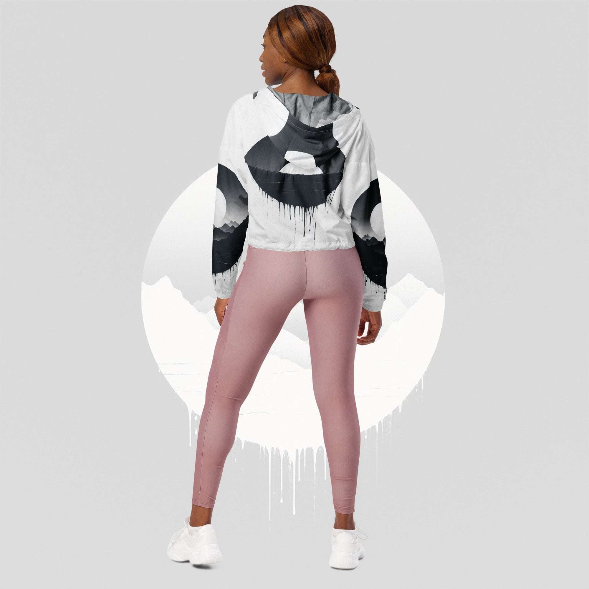 Women's ICN Cropped Windbreaker Print (No.08)