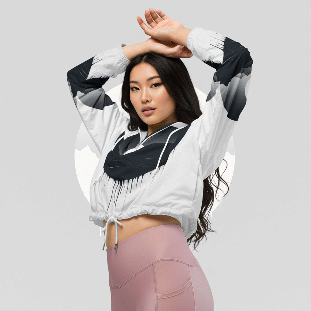 Women's ICN Cropped Windbreaker Print (No.08)