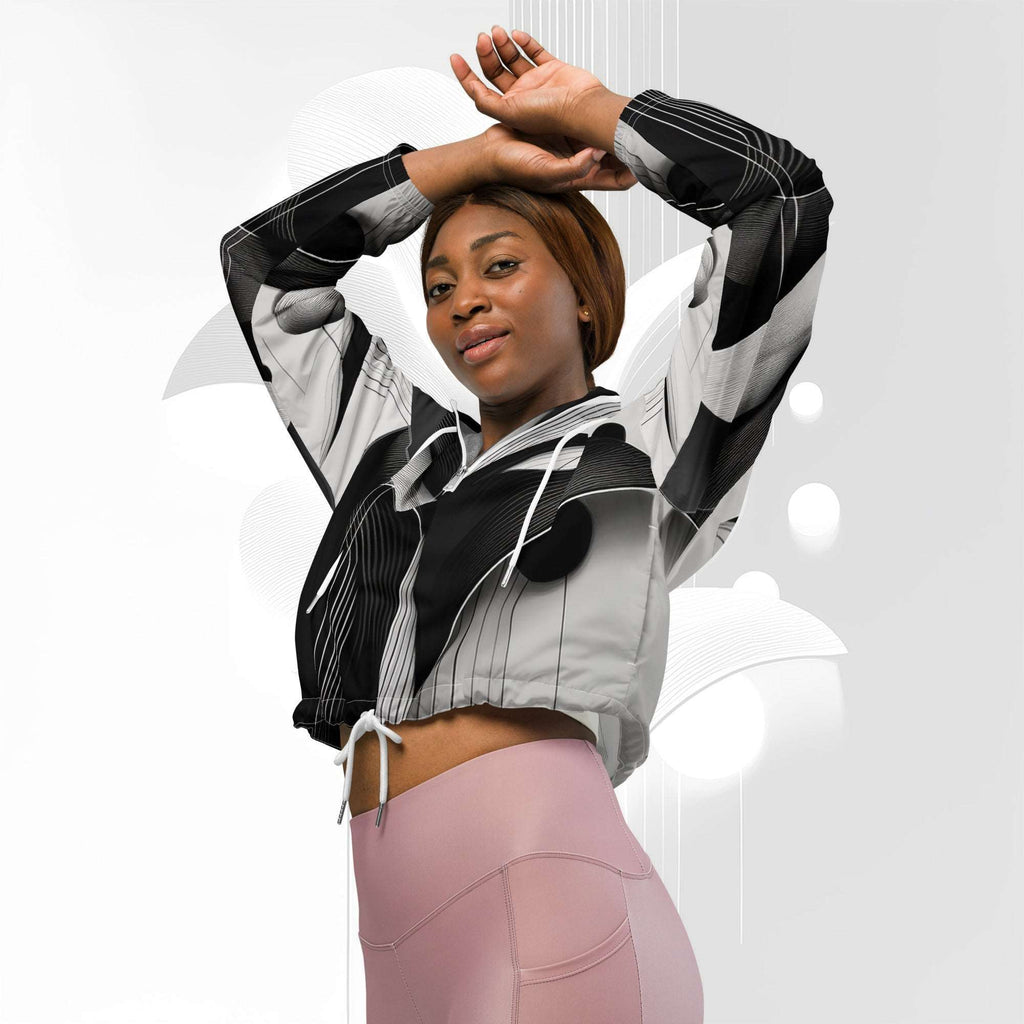 Women's ICN Cropped Windbreaker Print (No.11)