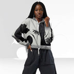 Women's ICN Cropped Windbreaker Print (No.14)