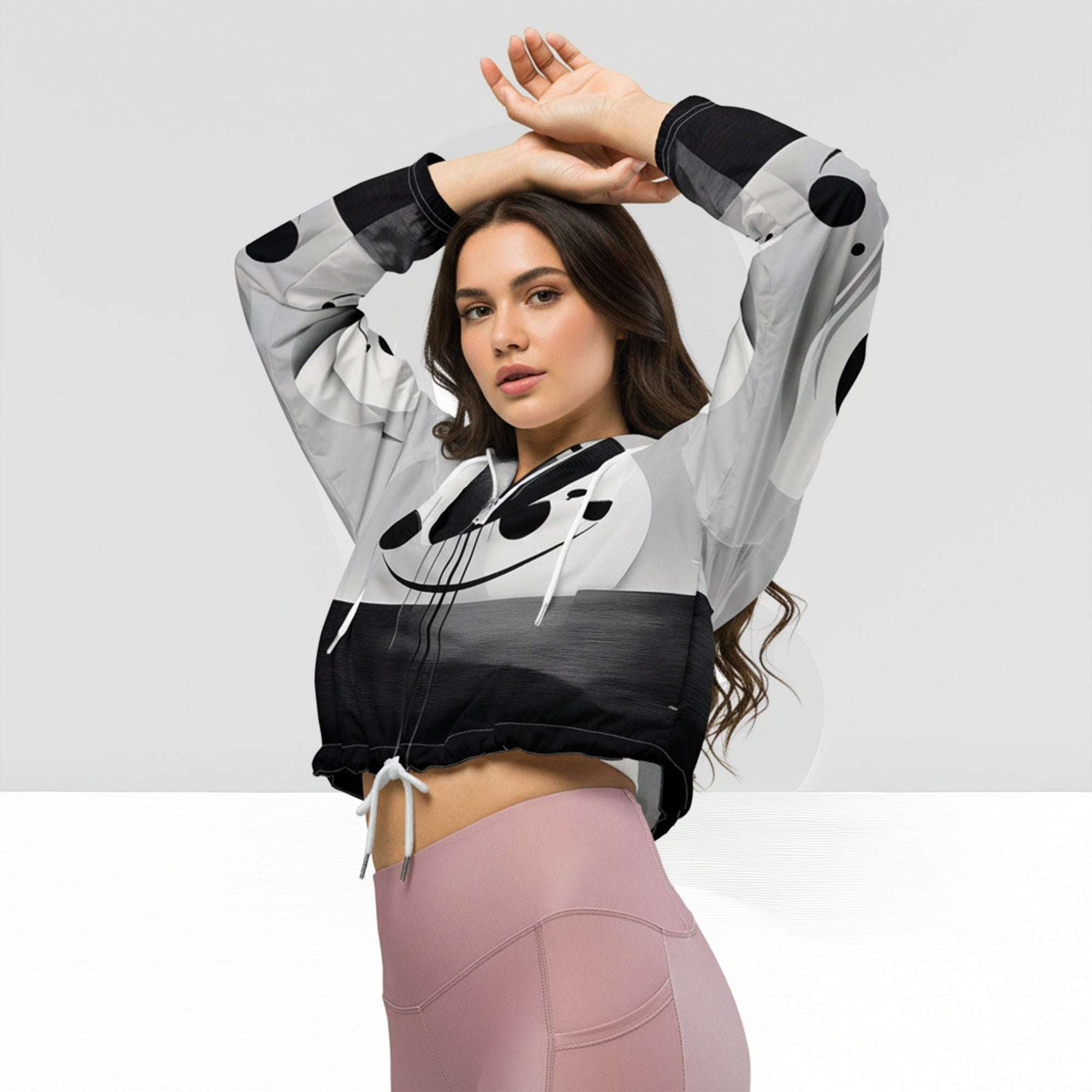 Women's ICN Cropped Windbreaker Print (No.20)