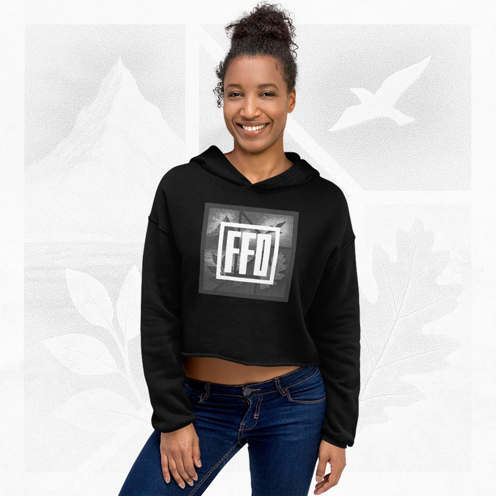 Women’s FrameEdge Crop Hoodie (No.03)
