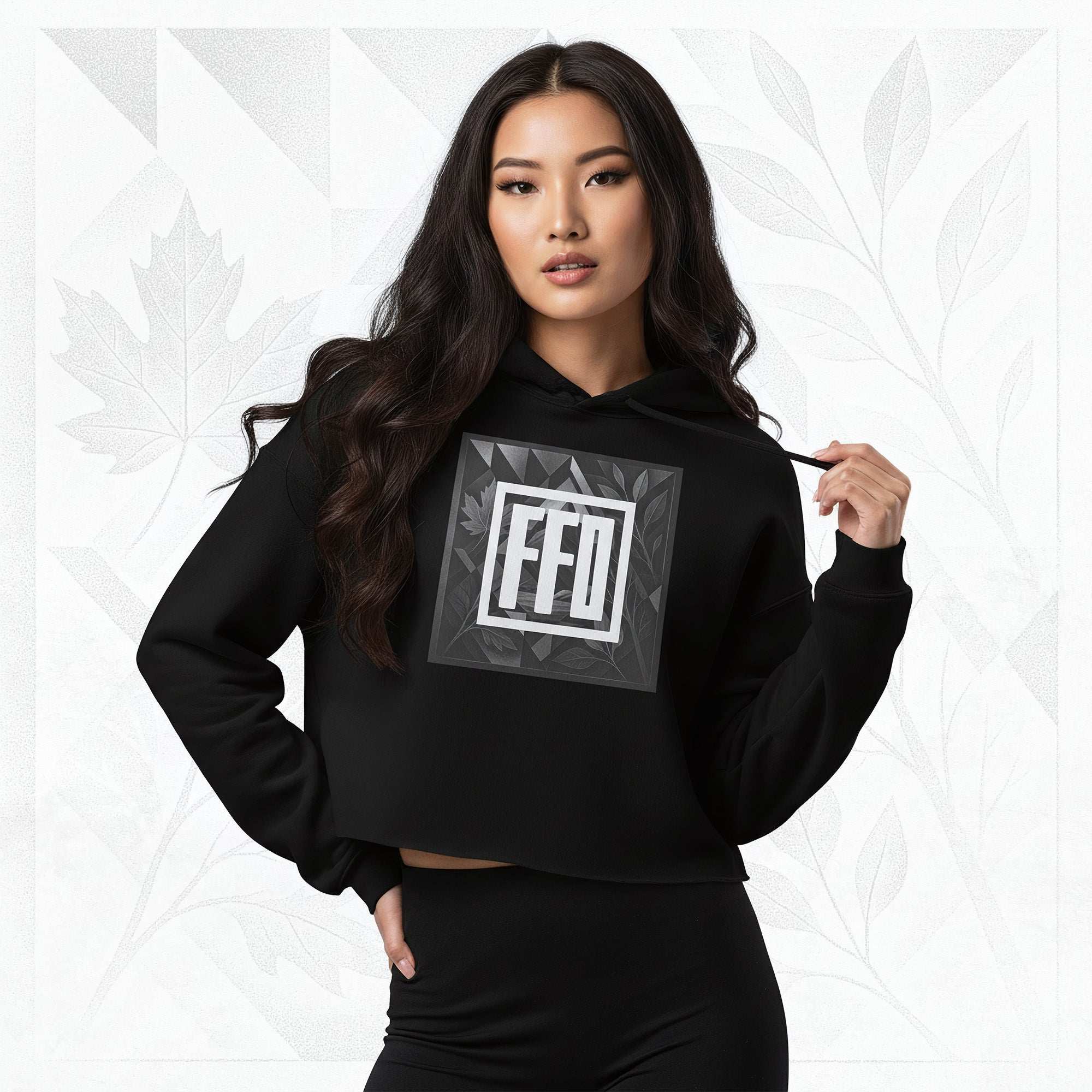 Women’s FrameEdge Crop Hoodie (No.04)