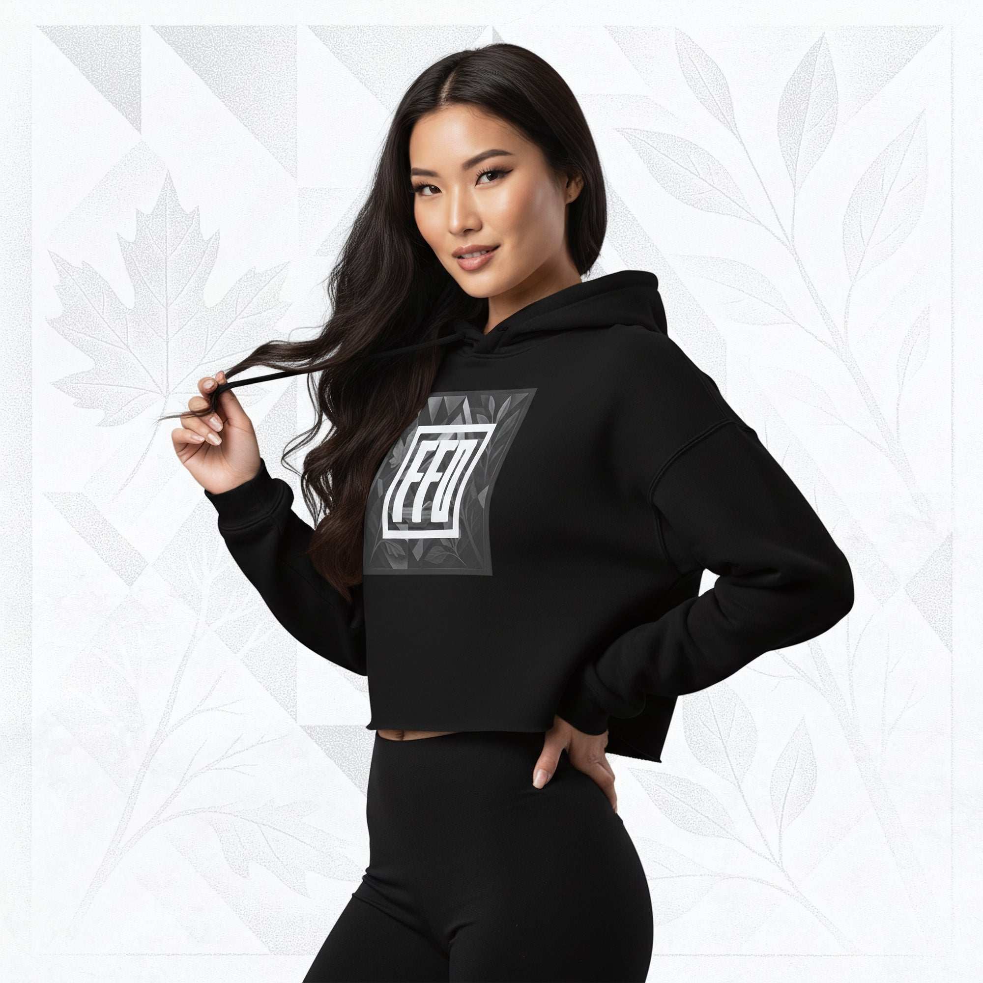 Women’s FrameEdge Crop Hoodie (No.04)