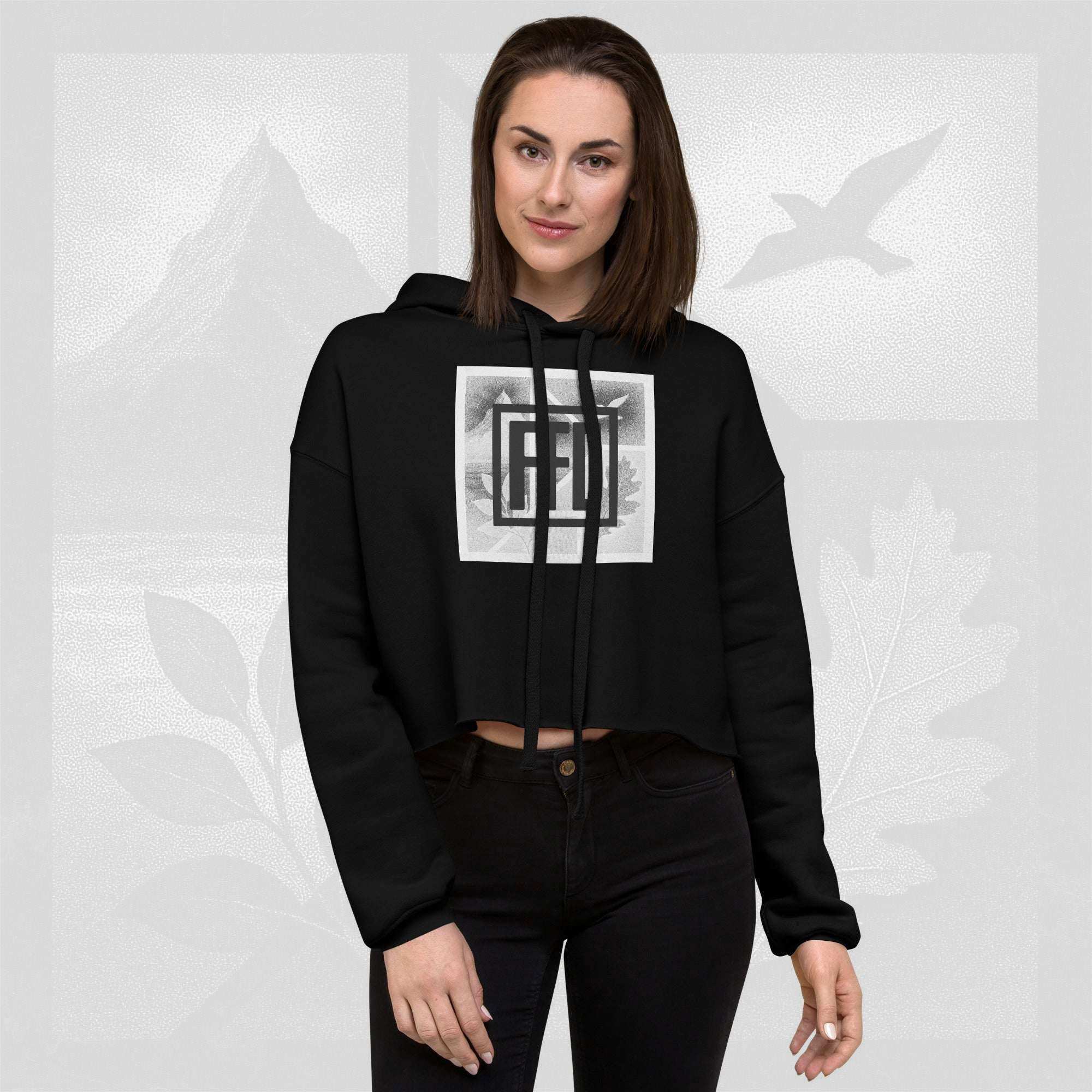 Women’s FrameEdge Crop Hoodie (No.13)