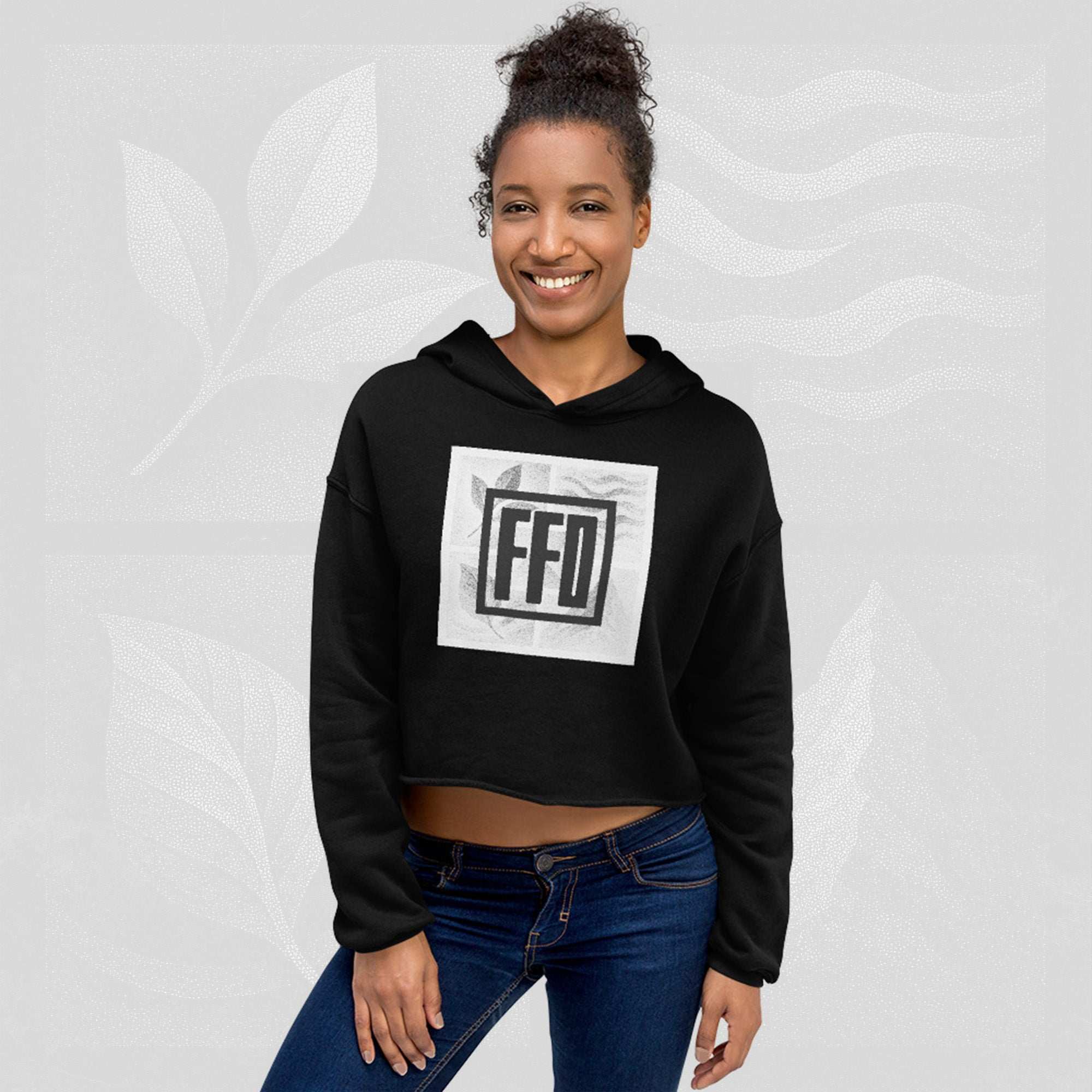 Women’s FrameEdge Crop Hoodie (No.15)