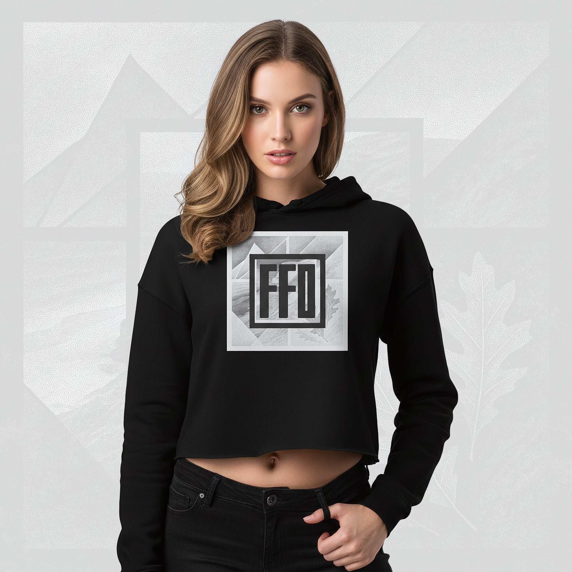 Women’s FrameEdge Crop Hoodie (No.20)