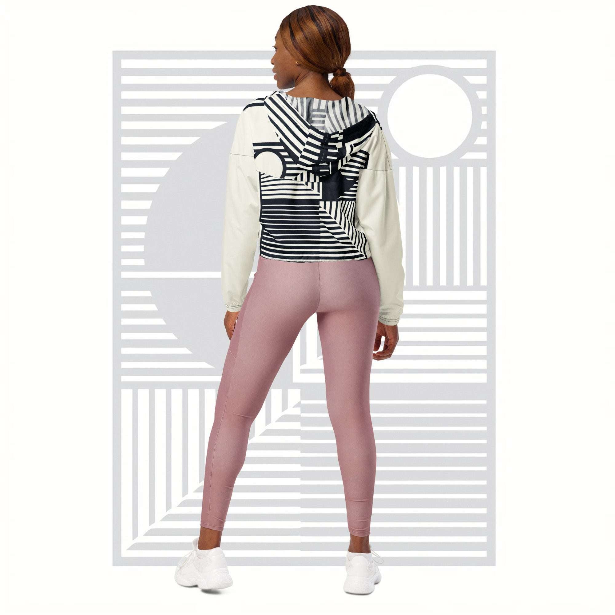 Women's ICN Cropped Windbreaker Print (No.03)