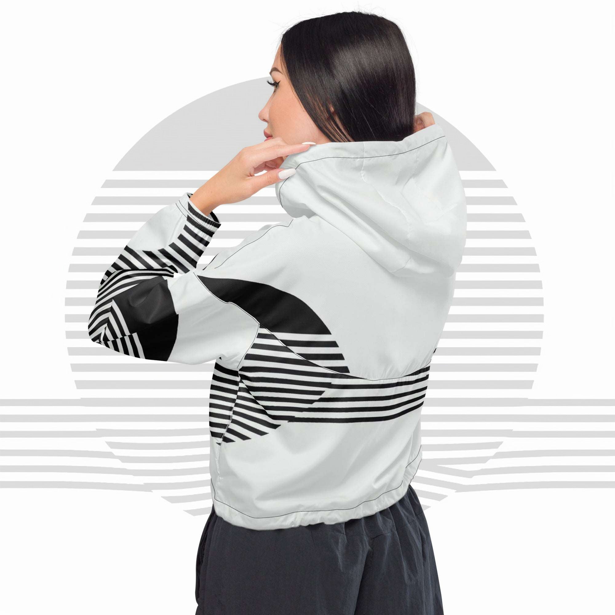 Women's ICN Cropped Windbreaker Print (No.05)