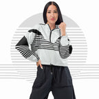 Women's ICN Cropped Windbreaker Print (No.05)