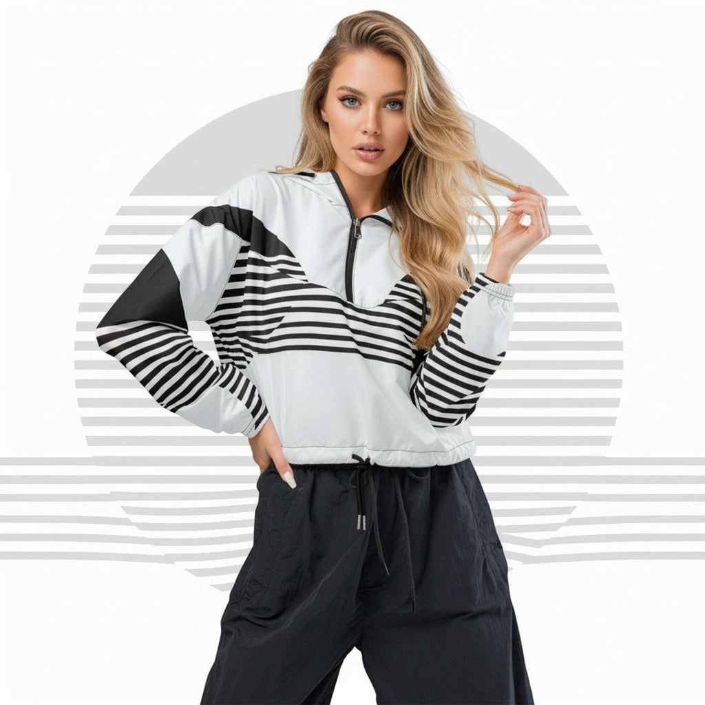 Women's ICN Cropped Windbreaker Print (No.05)