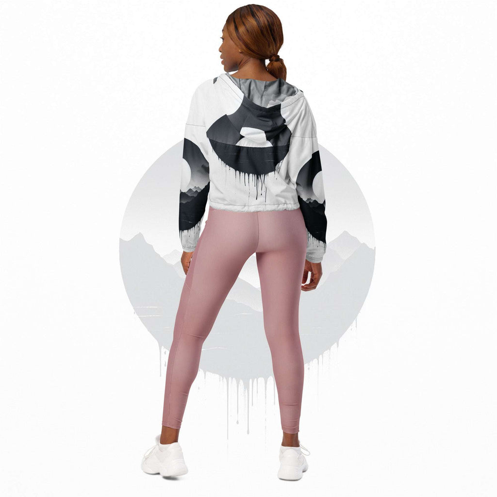 Women's ICN Cropped Windbreaker Print (No.08)