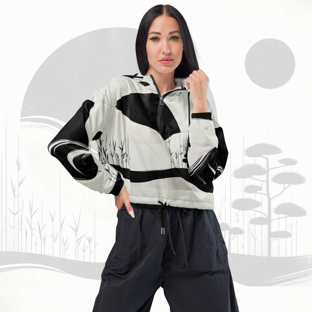 Women's ICN Cropped Windbreaker Print (No.09)