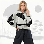 Women's ICN Cropped Windbreaker Print (No.09)