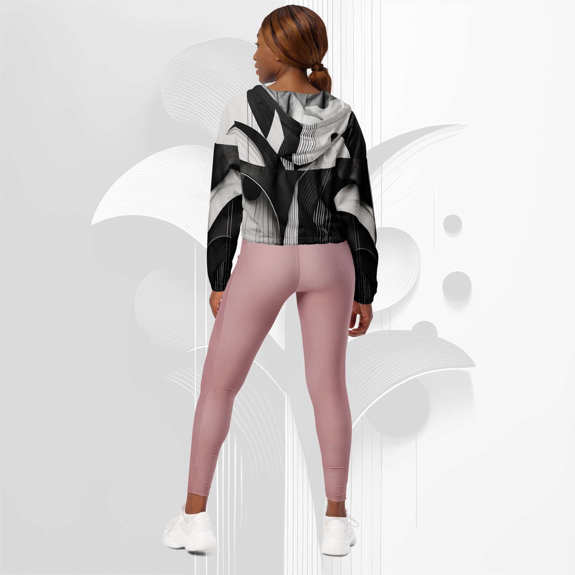 Women's ICN Cropped Windbreaker Print (No.11)