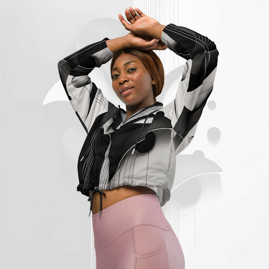 Women's ICN Cropped Windbreaker Print (No.11)