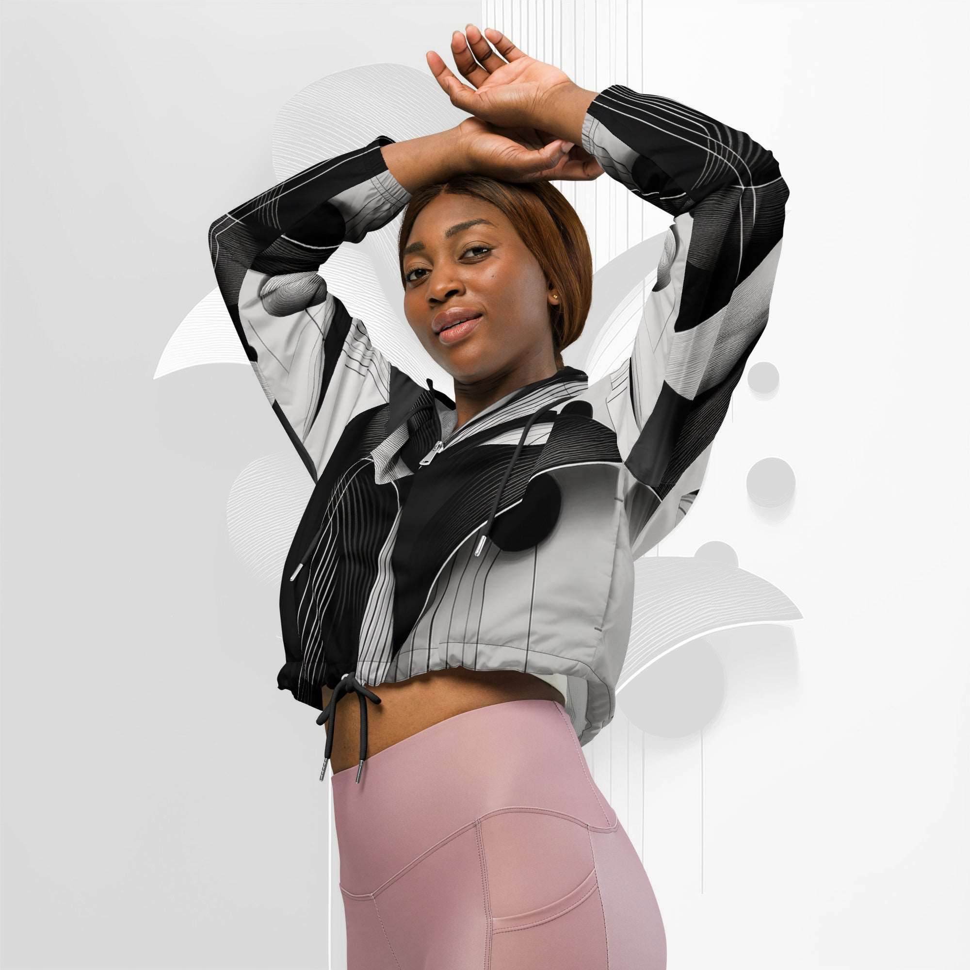 Women's ICN Cropped Windbreaker Print (No.11)