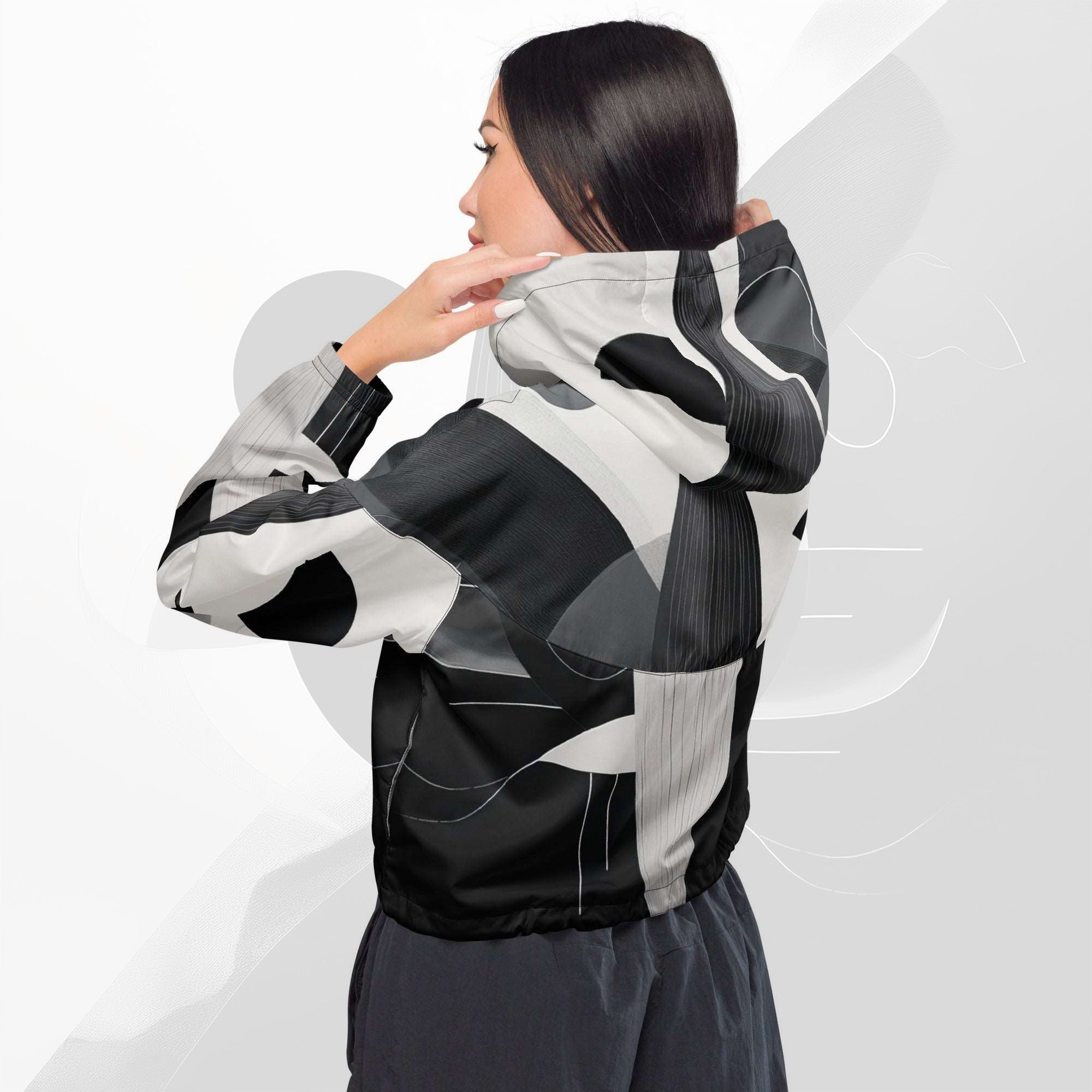 Women's ICN Cropped Windbreaker Print (No.13)