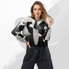 Women's ICN Cropped Windbreaker Print (No.13)